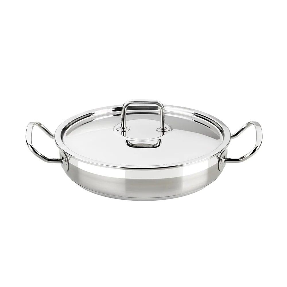 Professional Tegame Cm 30 Con Coperchio Inox