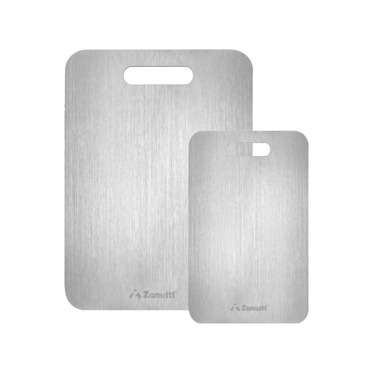 Set Taglieri In Acciaio Inox 34X23 Cm -25X15 Cm